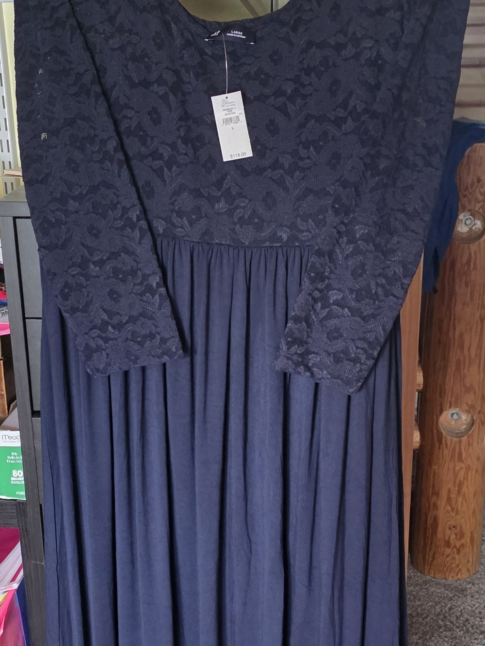 GAP Navy Lace Overlay Dress